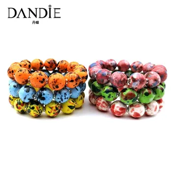 

Dandie Patterned Ceramic Bead Bangle For Women, Fashion Jewelry