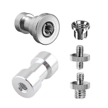 

1Set 1/4\" 3/8\" Metal Screw Kits Tripod Mount Convert Adapter Flash Light Stand June