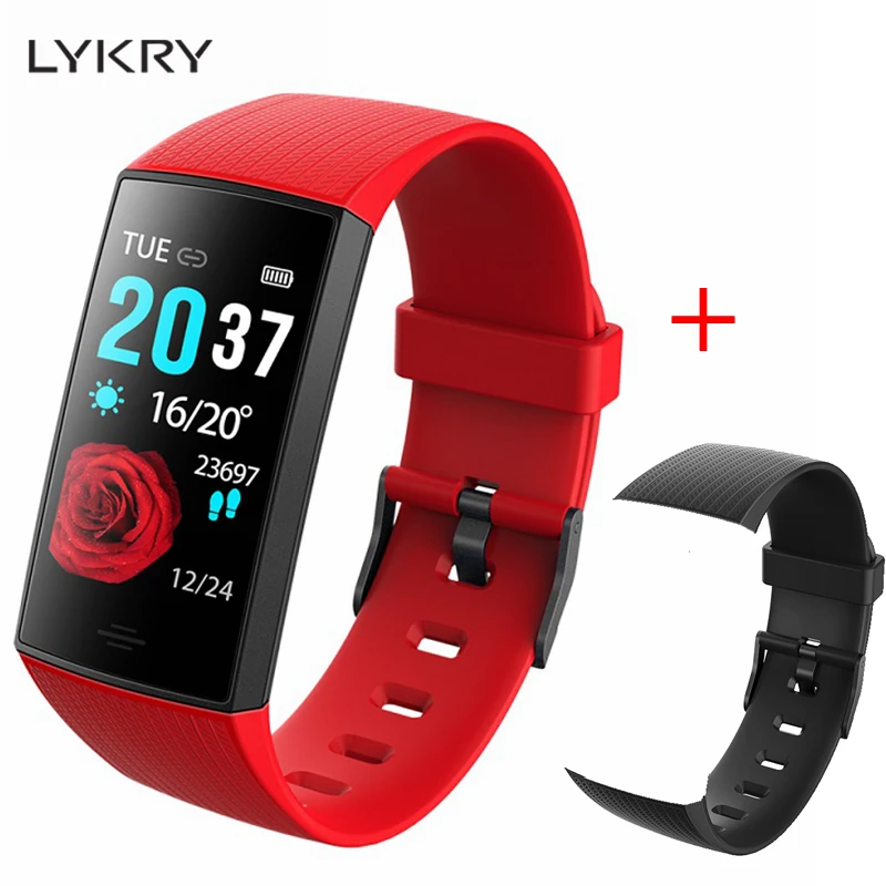 

LYKRY Smart Bracelet Fitness Tracker 1.14 IPS Screen Heart Rate Blood Pressure Oxygen Sleep Monitoring Waterproof Sports Watch