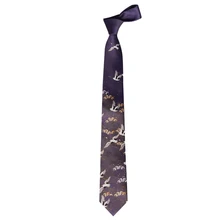 Мужской модный мужской и wo мужской темно-синий фиолетовый галстук с принтом журавля Ретро Художественный Молодежный подарок на день рождения