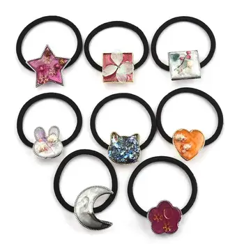 

5pcs Heart Star Shape Base Setting With Hair Band Blank Tray Settings For UV Epoxy Resin Pressed Dried Flower DIY Jewelry Making