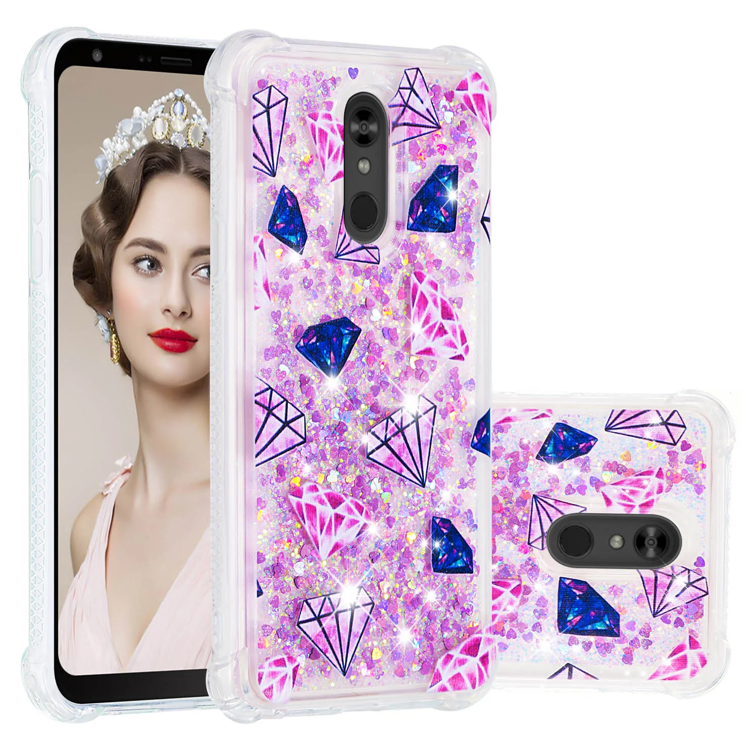 Bling зыбучих песков с блестками мягкий TPU бампер чехол для телефона для LG K10 K8 K4 K40 K30 K12 K20 плюс LG Stylus 3 Stylo 4 5 Чехол