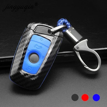 Keyforkess 10x custodia protettiva per coperture chiave in fibra di carbonio per Bmw F05 F10 F20 F30 Z4 X1 X4 X5 X6 nuovo X7 Car-Styling in fibra di carbonio