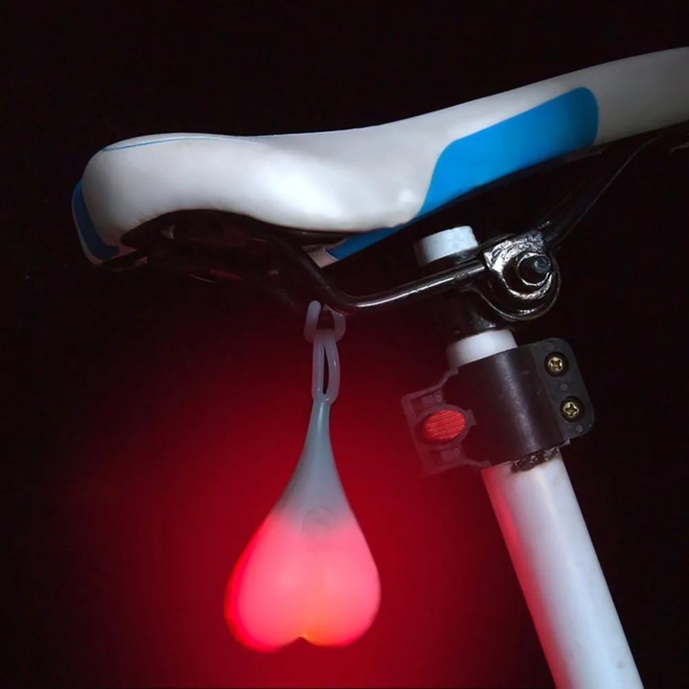 Подвеска к велосипеду хвост силиконовый свет креативный велосипед Водонепроницаемый ночник незаменимый светодиодный красный яйцо лампа велосипед сиденье задний свет