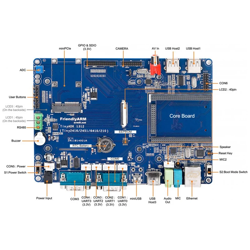 RealQvol FriendlyELECTINY210 SDK  , Cortex A8 S5PV210 512MB RAM 512MB/1GB SLC ÷  ȵ̵ Linux WinCE