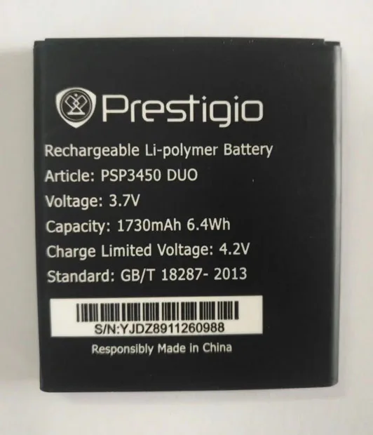 1730mAh 3 7 V psp3450 DUO Аккумулятор для Prestigio мобильный телефон аккумулятор батарея