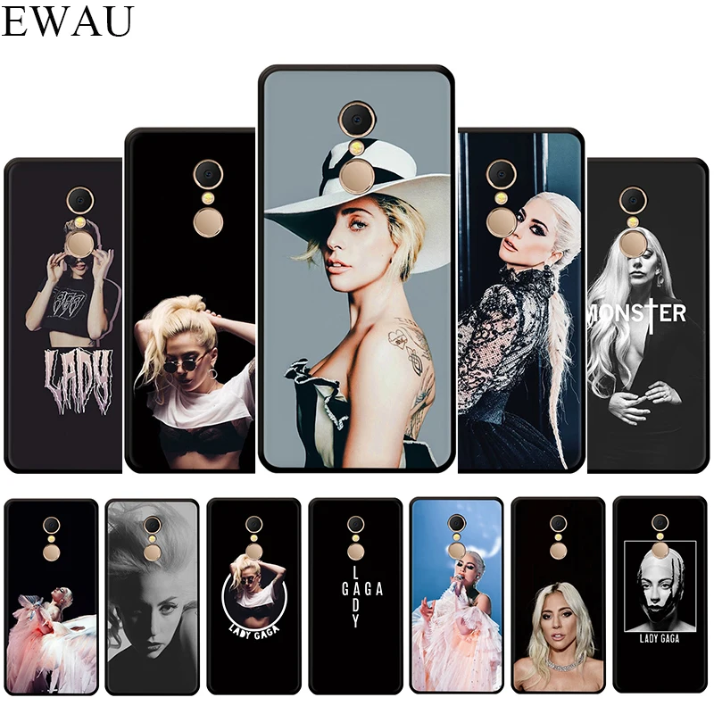 

EWAU Lady Gaga Silicone phone case for Xiaomi Redmi 4A 4X 5 5A 5Plus 6 6A 7A 6pro 7 S2 GO K20 Pro