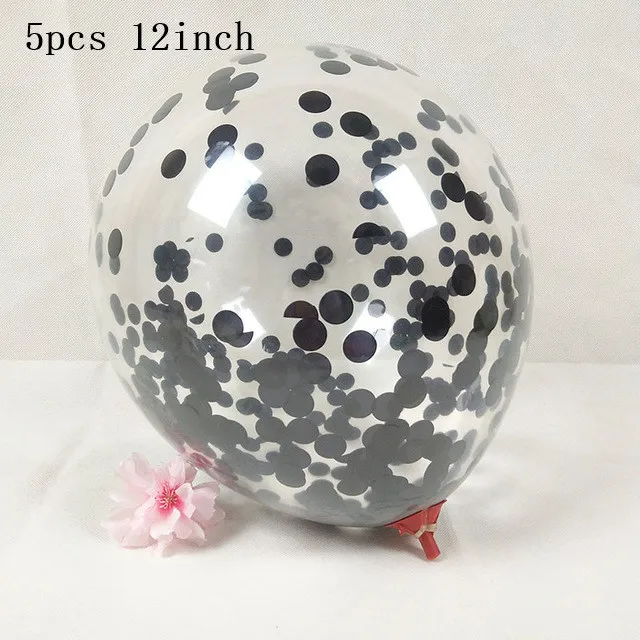 5pcs Black 5 шт./партия Anniversaire МИККИ красный черный номер 1 2 3 воздушные шары для первого дня рождения украшения Дети фольги баллоны Минни балоны - Цвет: 5pcs Black