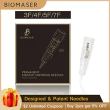 Biomaser профессиональные иглы для татуировки Catridges 3/4/5/7F Перманентный макияж иглы картриджи машина для татуировки