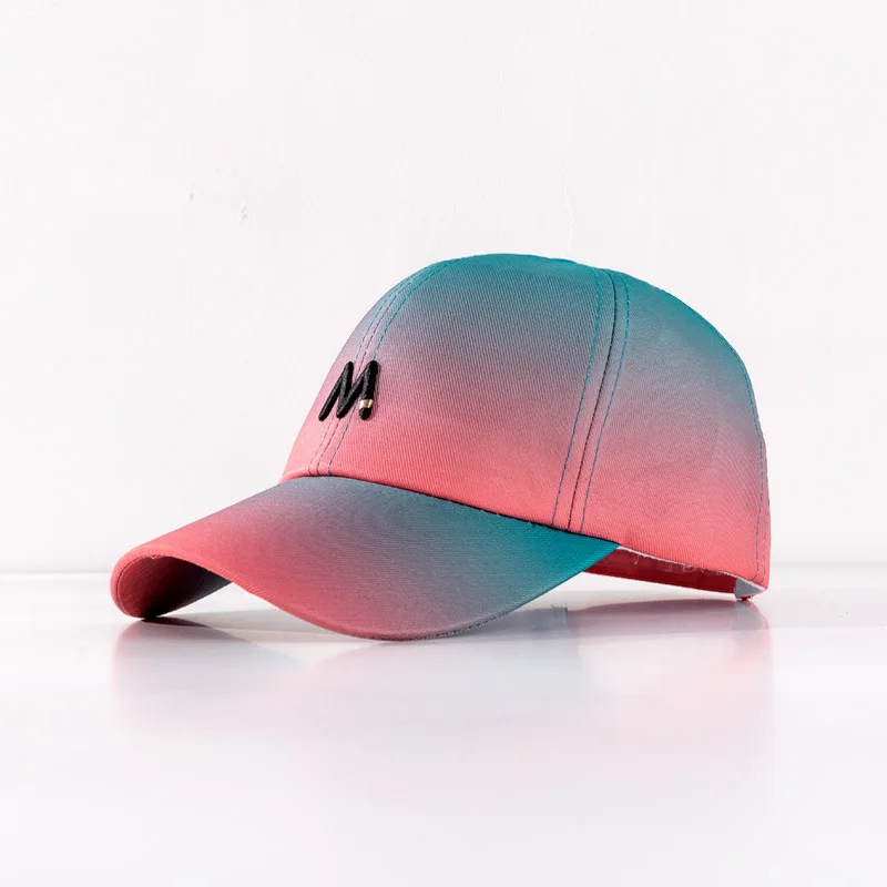 

New summer color gradient matching cap outdoor sun hat for men and women sunscreen baseball cap
