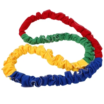 

Kids Outdoor Sport Toy Elasticity Rope Ruberr Strap Develop Team Cooperation Work Circle Running Push Game Sensory Integration