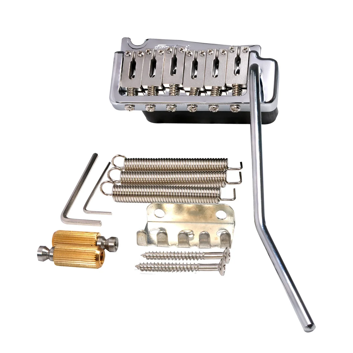 Selle In Acciaio Wvp-Sb 54Mm Wilfreddy Ponte Tremolo Per Chitarra A 2 Punti Con Blocco In Acciaio Per Importazione Strat E Giappone Strat, Cromo