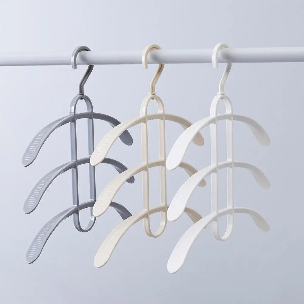 

Creative Anti-slip Multiple Layer Clothes Hangers Trousers Pants Hanger Closet Rack 3 Layers