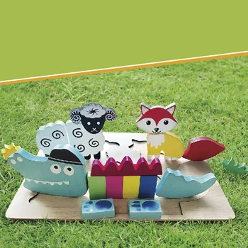

Wooden Toys Animal Crocodile 3d Puzzle For Kids Chirldren Early Education Puzzle Juguetes 2019 Kindergarten Jigsaw Gift Baby Toy