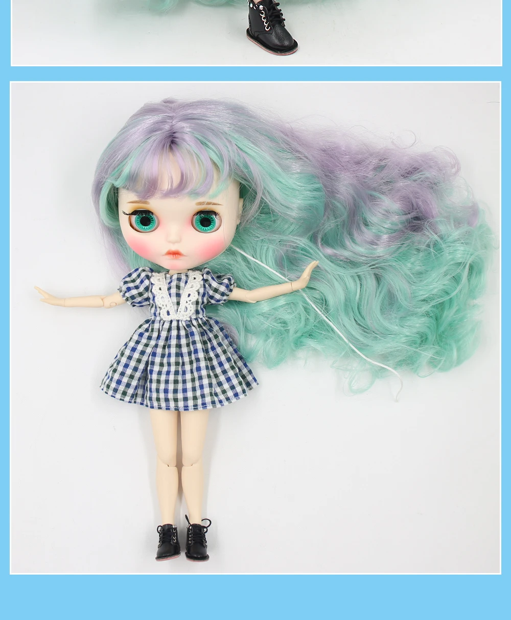 Premiwm Custom Neo Blythe Dol gyda Dillad Llawn 27 Opsiynau Combo 24