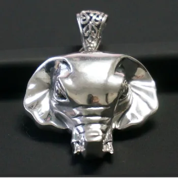 

Personality Design 925 Sterling Silver Elephant Head Vintage Necklace Pendant Chain Charm Thai Silver Fashion Jewelry For Men