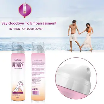

98ml Painless Hair Removal Cream Spray Away Depilatory Bubble Wax Body Bikini Legs Hair Remover Foam Mousse in Spray Bottle