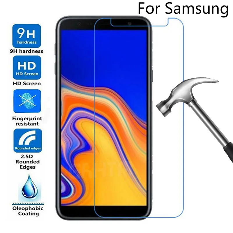 2 шт. Защитное стекло для Samsung Galaxy J4 J6 A6 A8 Plus Защита экрана A5 A7 J8 A9 2018 закаленное |