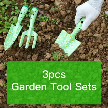 

3 Pieces Garden Tool Set Heavy Duty Soft Rubberized Non-Slip Handle - Trowel,Transplant Trowel And Cultivator Hand Rake