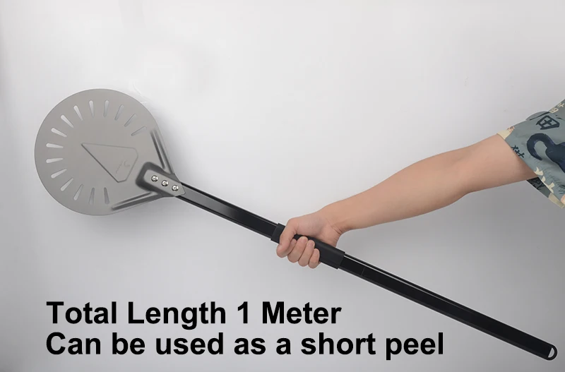 Description Picture 6 of itemPizzAtHome Hard Coating Long Handle 9 Inch Perforated Removable Pizza Turning Peel Pizza Shovel Aluminum Pizza Peel Paddle Peel