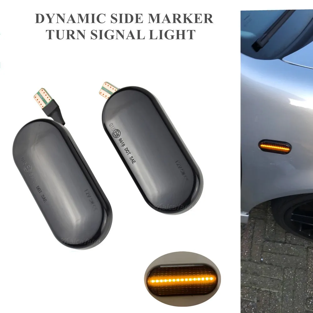 

2PCS Led Dynamic Side Marker Turn Signal Light Sequential Blinker Light For Volkswagen VW Bora Golf 3 4 Passat 3BG Polo