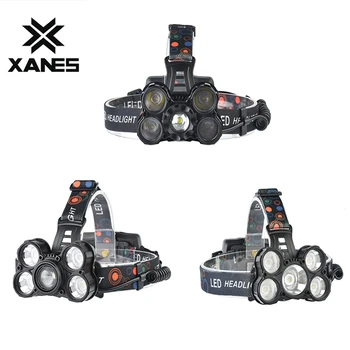

XANES 2503 1700 Lumens Cycling Headlamps 4 Switch Modes 5x T6 Light Three Focusing Methods Light Lamp Torch Spotlights Lantern