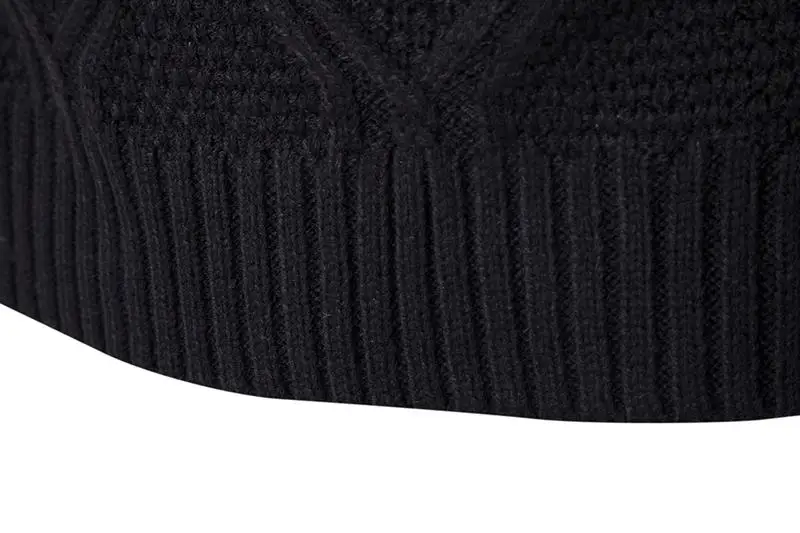Fashion Men Knitted Sweater Mens Stylish Black Beige Navy Warm Slim O Neck Thick Sweaters Slim Fit Men Sweater M-XXL Autumn