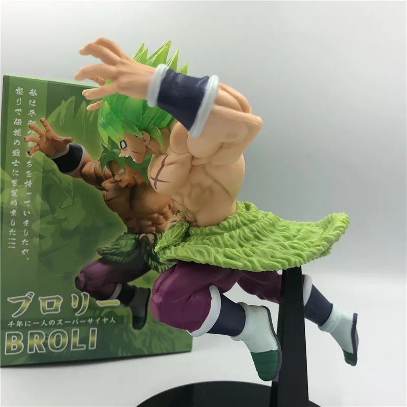 Фильм Ver. Dragon Ball Z Super Broly Super Saiyan Green Roaring Ver. Против Гоку ПВХ Фигурки Модель DBZ 23 см