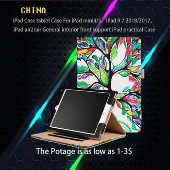 

iPad Case tablet Case For iPad mini4/5，iPad 9.7 2018/2017，iPad air2/air General interior front support iPad practical Case