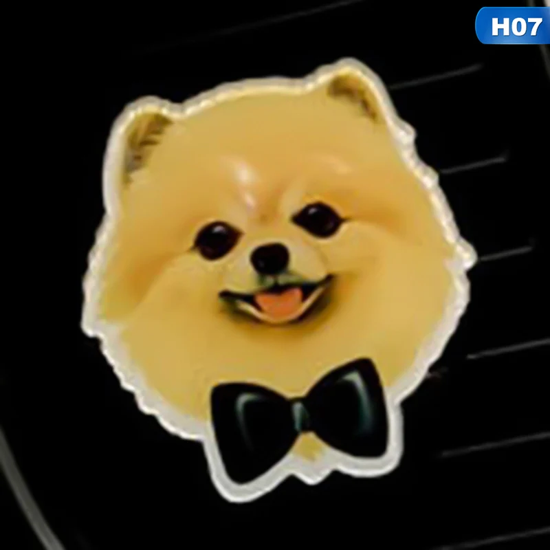 Car Air Vent Outlet Solid Perfume Clip Cartoon Dog Shape Air Freshener Fragrance Car Styling - Название цвета: H07