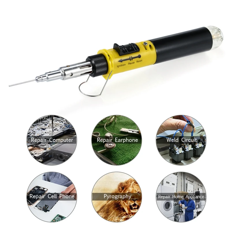 

105 K 12 In 1 Gas Soldering Iron Cordless Welding Pen Butane Blow Torch Small Size Light Weight And Portable Repair Tool