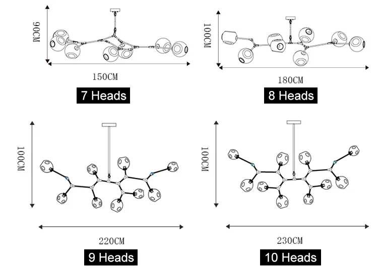 Современные Люстры, Светильники для дома, Светильники для гостиной, стеклянные подвесные лампы, ресторанное украшение, Черное золото, освещение для кухни