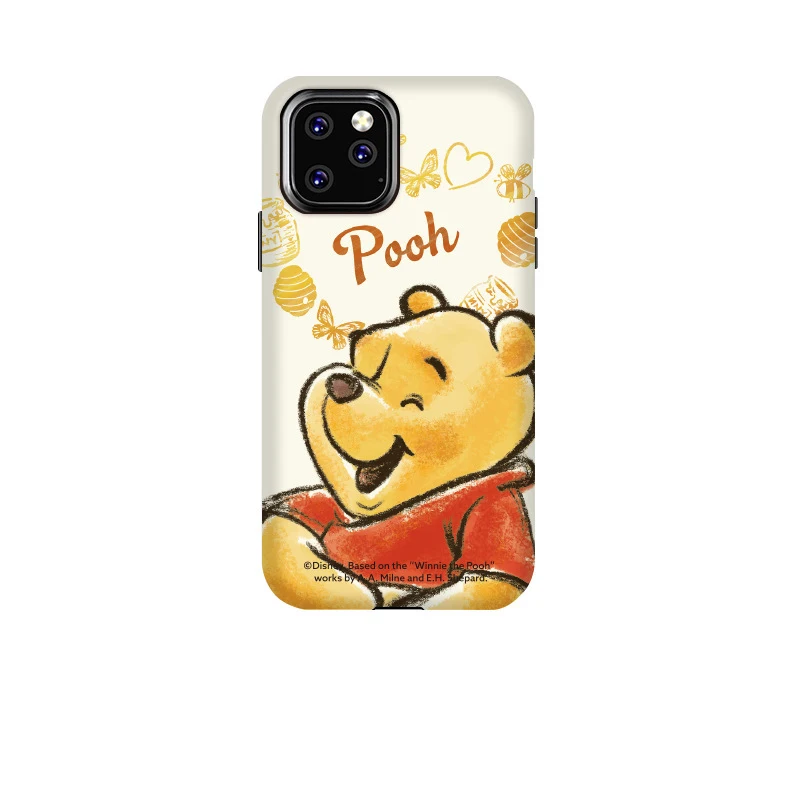 Мультяшный чехол для телефона для iphone 11 pro max Микки 7 Минни все включено xr TPU PC девушка милый анти-падение iphone X xs 8plus - Цвет: Черный