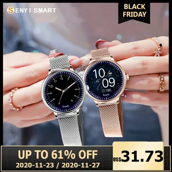 

Ladies 2020 new suit smart watch IP68 waterproof and thin machine body and mind rate alarm HD screen heart rate smart bracelet
