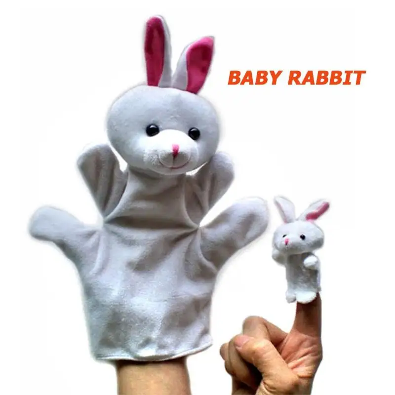 Fingerpupen Marionnette Bebe носок ручная перчатка кукла ребенок зоопарк ферма животное ручная перчатка кукольный Пальчиковый мешок плюшевая игрушка