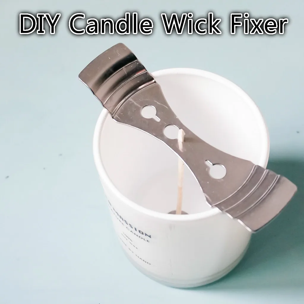 DIY фиксатор фитиля для свечей, Ароматизированная свеча ручной работы, фиксирующая чашка для фитиля, зажим для свечей, инструмент для самостоятельной сборки, фиксированная свеча, хлопковые фитили - изображение