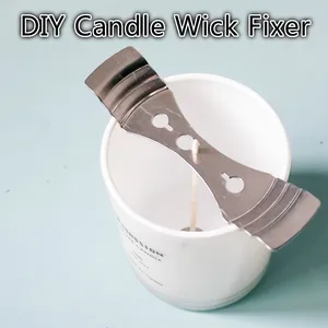 DIY фиксатор фитиля для свечей, Ароматизированная свеча ручной работы, фиксирующая чашка для фитиля, зажим для свечей, инструмент для самостоятельной сборки, фиксированная свеча, хлопковые фитили - изображение