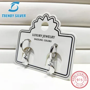 

crown cubic zircon stub earrings with stones for woman girl 925 sterling silver jewelry free shipping Valentine's gift