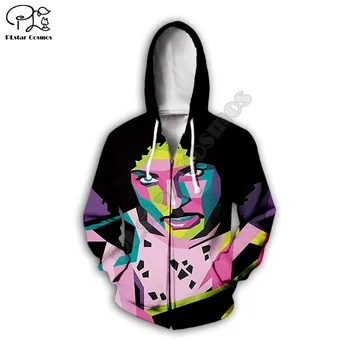 

Cool Mens Unisex 3d prince Jackets Print zipper Flight Jacket casual unisex Harajuku women Streetwear thick coat