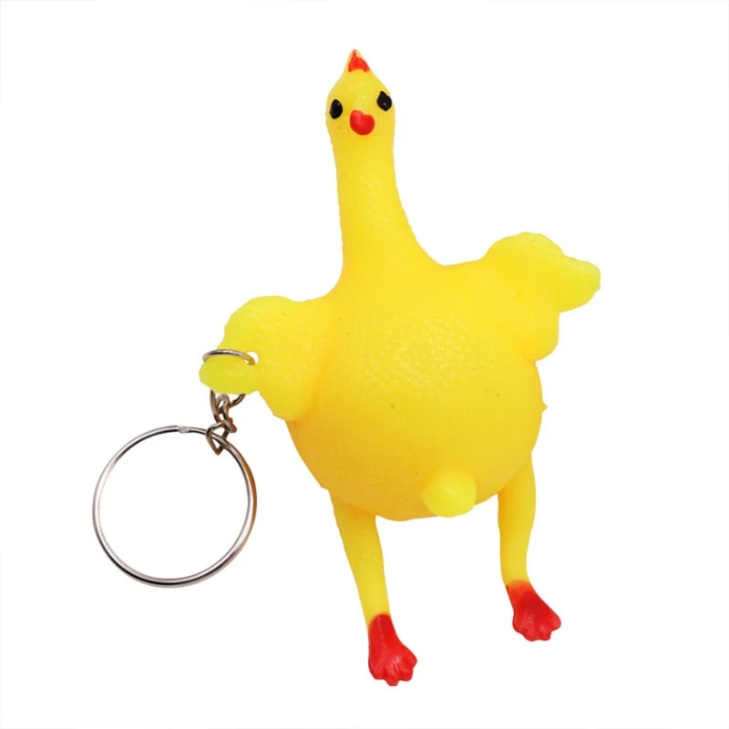 Fidget Toy Squeeze Laying Egg Keychain Stress Reducer Toy