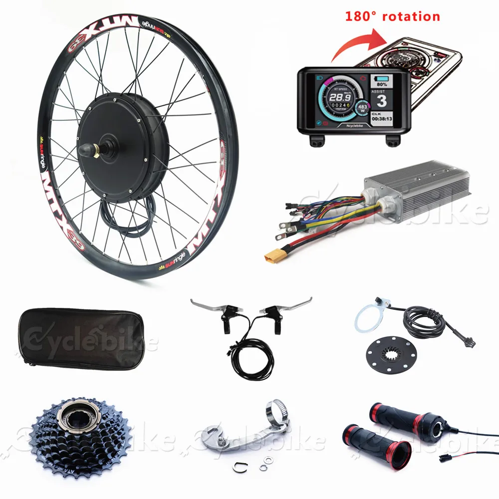Kit Motorisation Vélo 3000W 72V – Moteur Roue Arrière + écran LCD