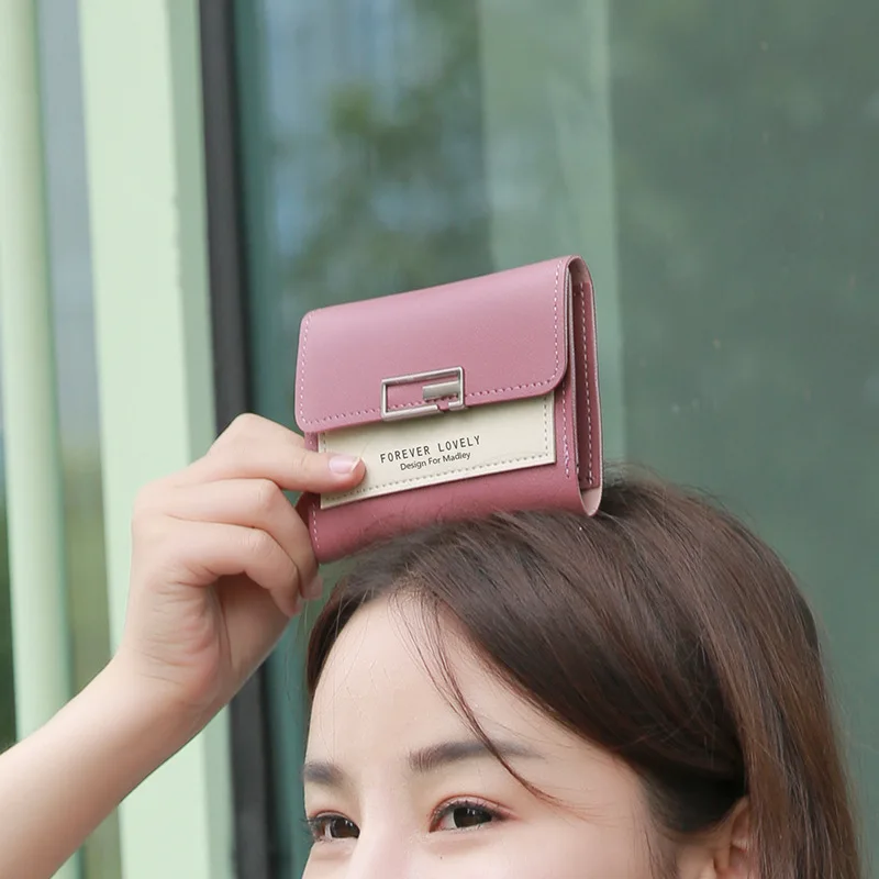 HZ125 NEW women's wallet short wallet ladies wallet letter purse ladies and women's buckle wallet card package HZ125 NEW women's wallet short wallet ladies wallet letter purse ladies and women's buckle wallet card package