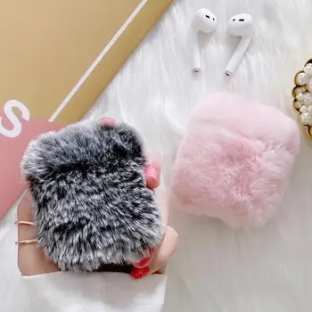 

Fuzzy hairly Earphone Case For airpods1/2 Soft Silicone Cover for airpods 2 Wireless Bluetooth Plush Protective Accessories