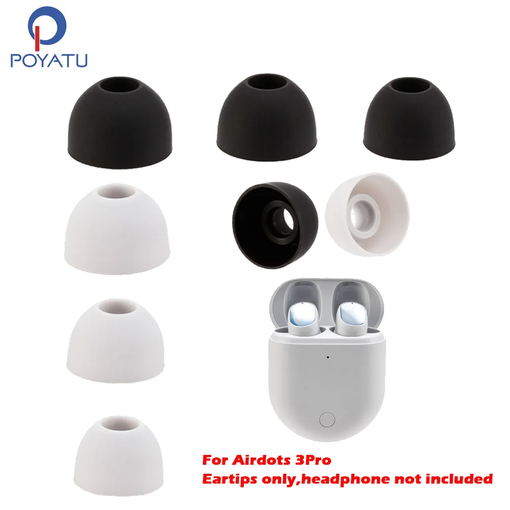 

Poyatu Airdots 3Pro TWS Tips Earbuds Silicone Eartips for Redmi Airdots 3 Pro Mini Replacement In Ear Tips Buds