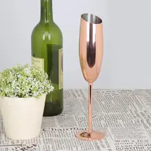 Бокал из нержавеющей стали 304, бокал для красного вина, бокал для коктейля, шампанского, бокал для бара, поставки, розовое золото, бокал для шампанского