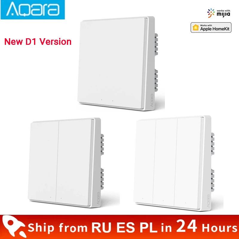 Aqara D1 настенный выключатель Zigbee Беспроводной ключ светильник переключатель