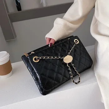 

High-end female bag new small fragrance wind mother and child bag rhombus chain slung shoulder bag fashion envelope bag