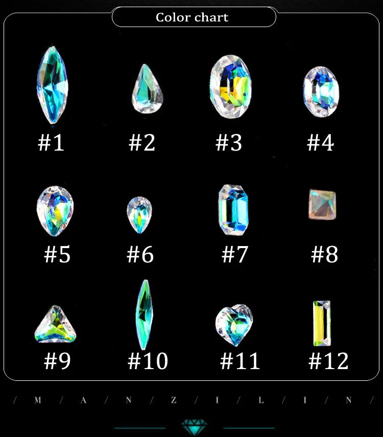 color chart rhinestone
