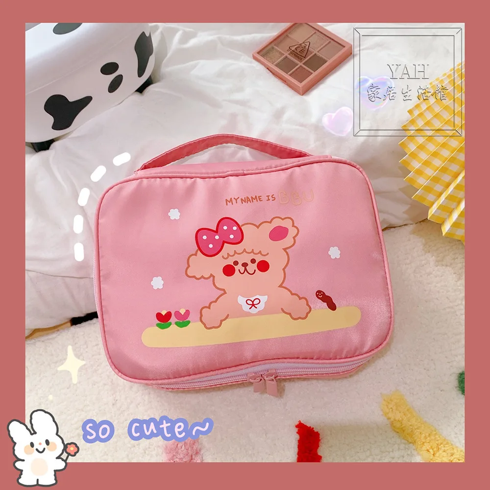 

Japanese and Korean Cartoon Dog Printed Canvas Bag, Handbag Daily Necessities Receive Bag Handbag Hand Bag