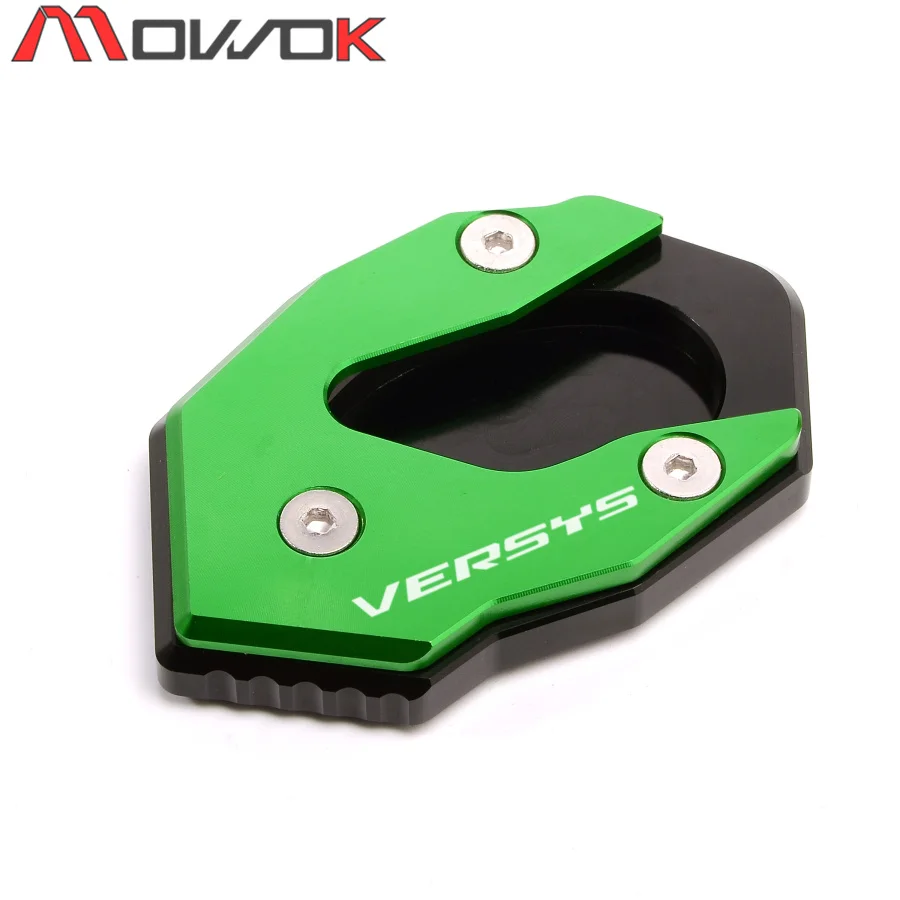 green black Удлинитель подставки для мотоцикла с боковой подставкой для KAWASAKI Versys 300 VERSYS X300 versys X250 - Цвет: green black